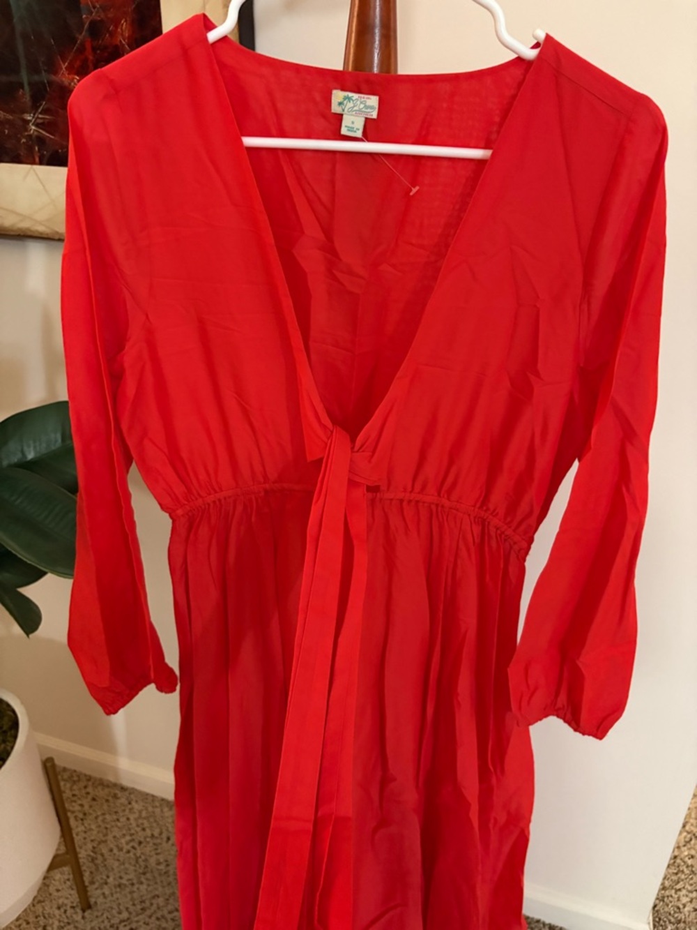 J. Crew Tie-front cotton Boike maxi dress